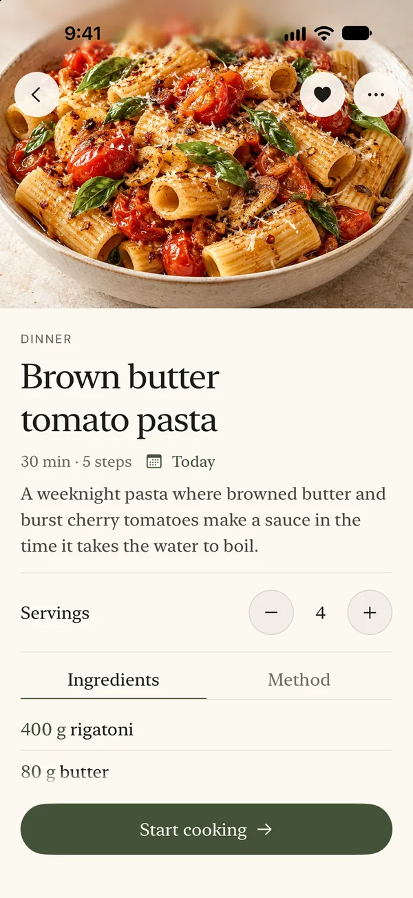 Recipe ingredients