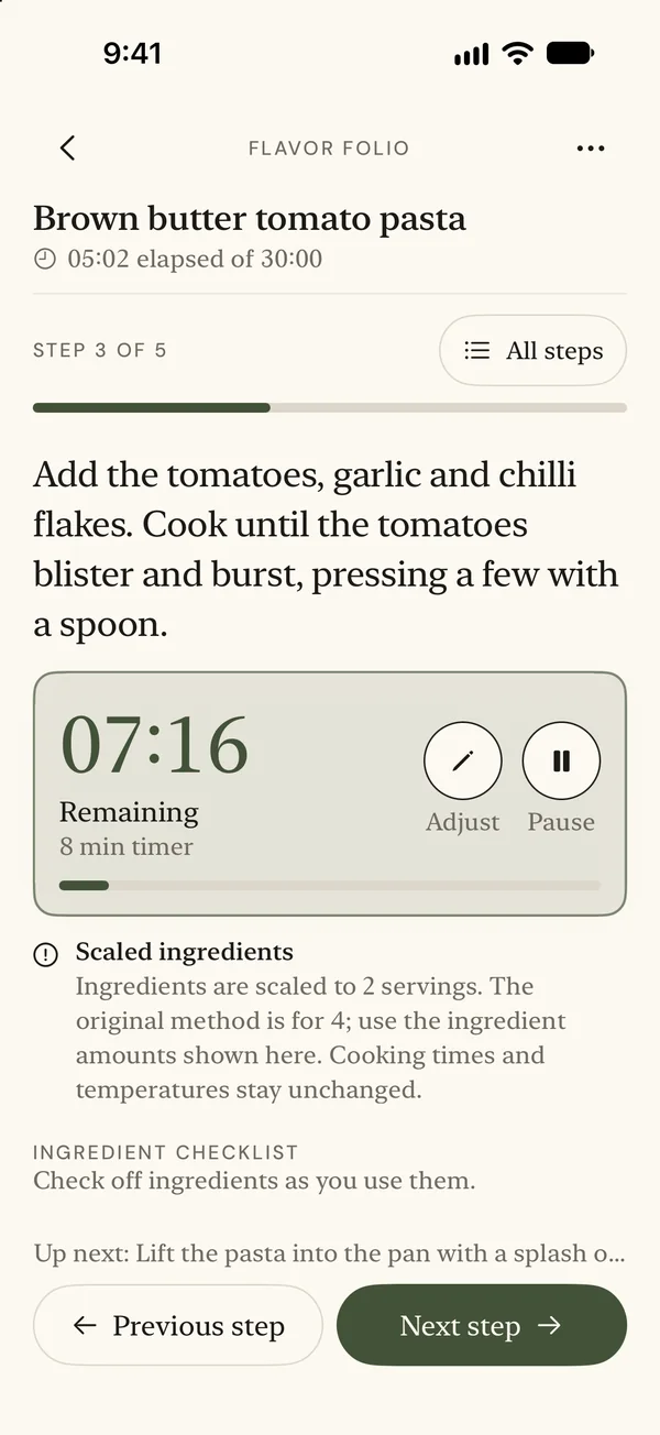 Cooking mode